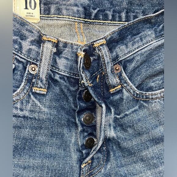 Abercrombie Boys Jeans Size 10 Straight Buttonfly Medium Wash Denim Jeans Basic - Picture 3 of 7